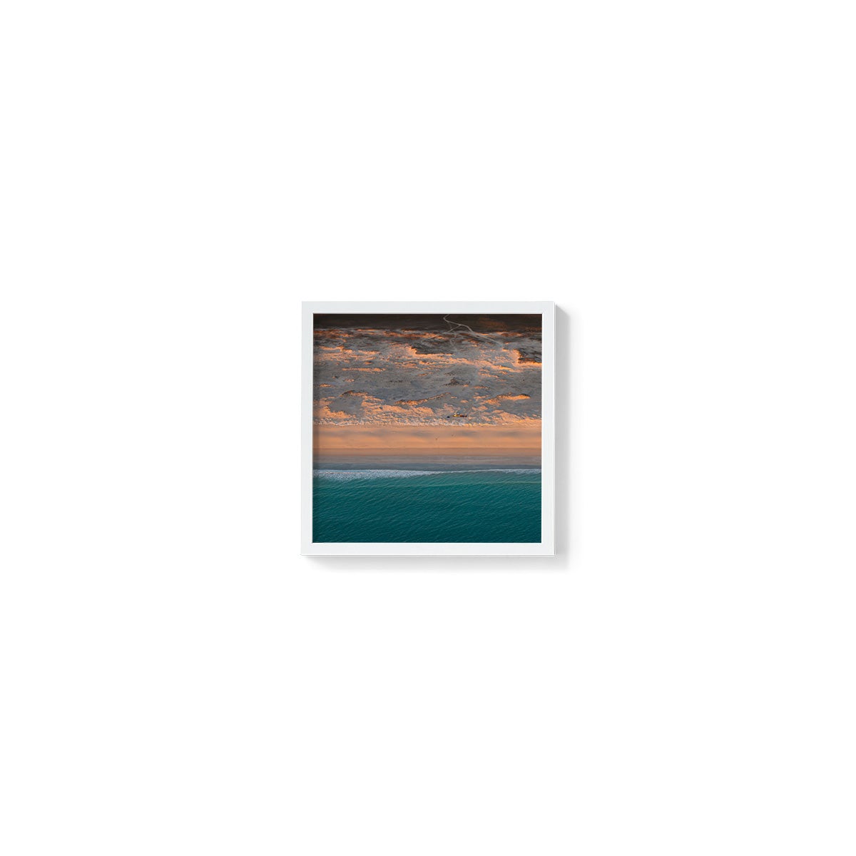 Camped on the Beach  - Square Framed Print