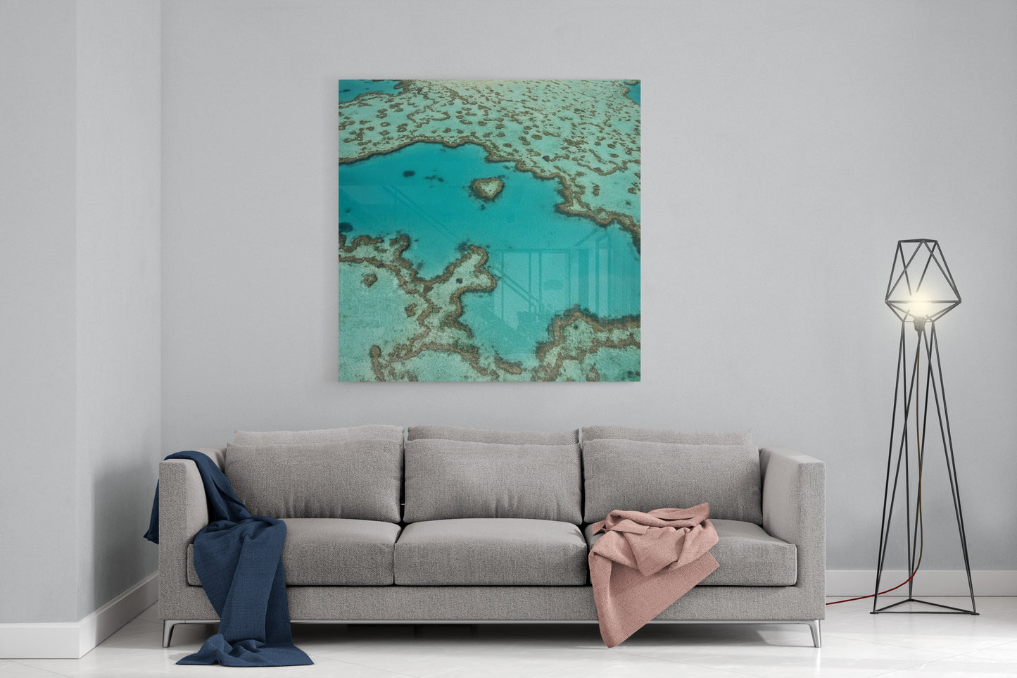 Heart Reef - Square Acrylic Print