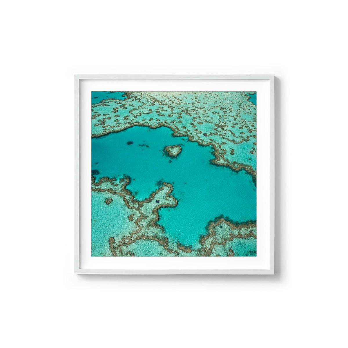 Heart Reef - Square Framed Print
