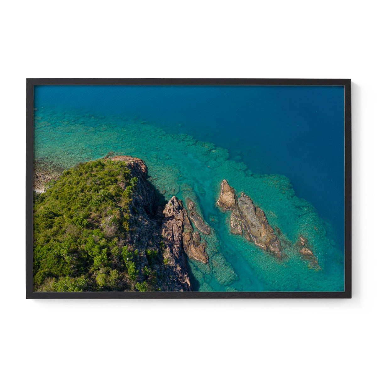 Langford Island Fringe Reef Abstract #2 - Framed Print